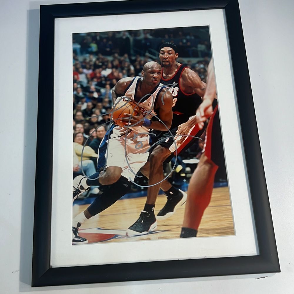 Los Angeles Clippers Lamar‎ Odom Autographed photo with Scotty pippin